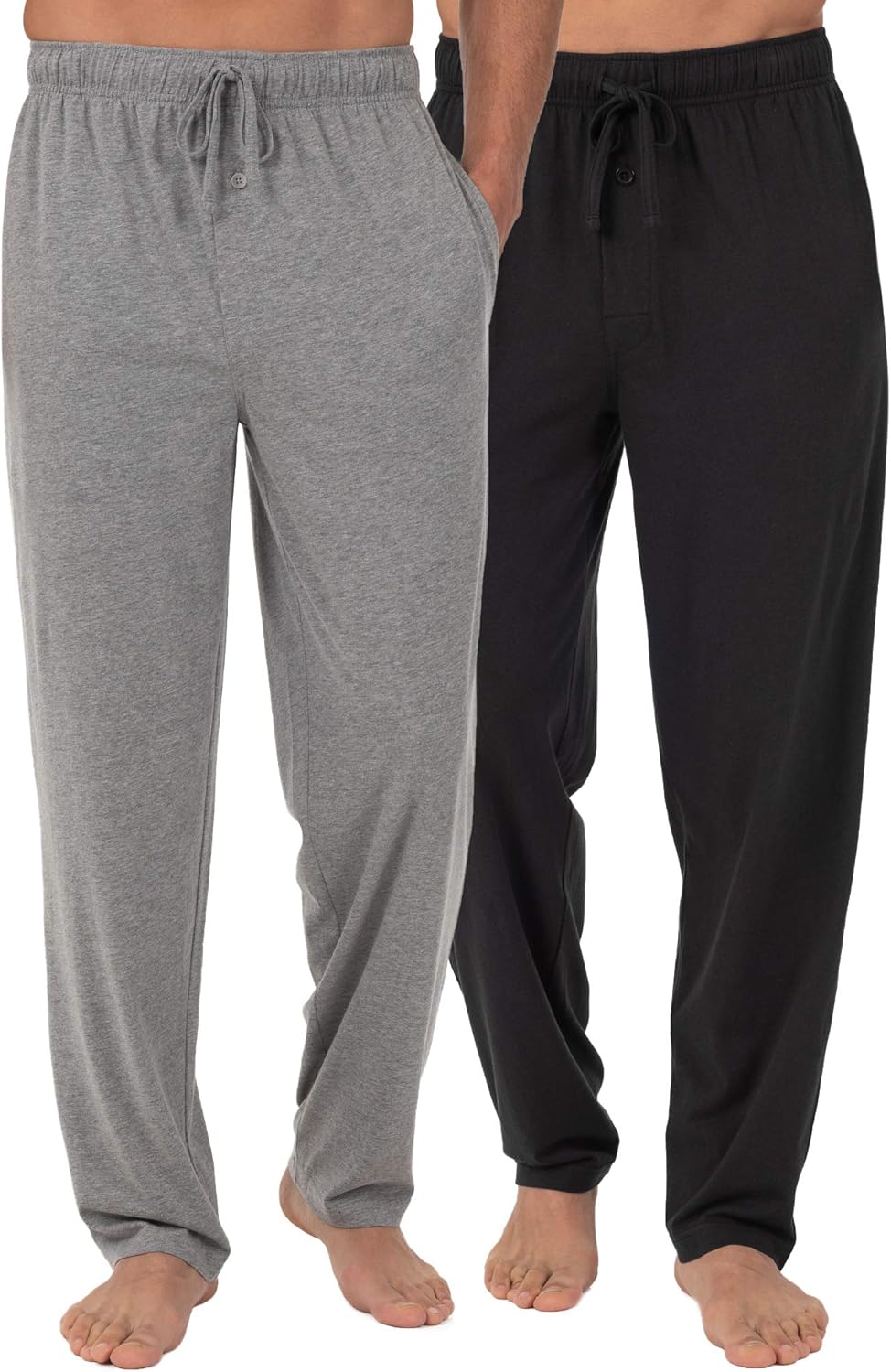 Men's Extended Sizes Jersey Knit Sleep Pajama Lounge Pant (1 & 2 Packs)