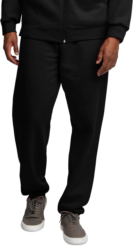 Fleece Elastic Bottom Sweatpants with Pockets, Relaxed Fit, Moisture Wicking, Breathable