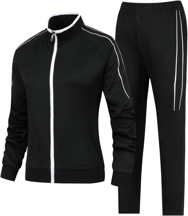 Full-zip workout sweatsuit with active jacket and pants