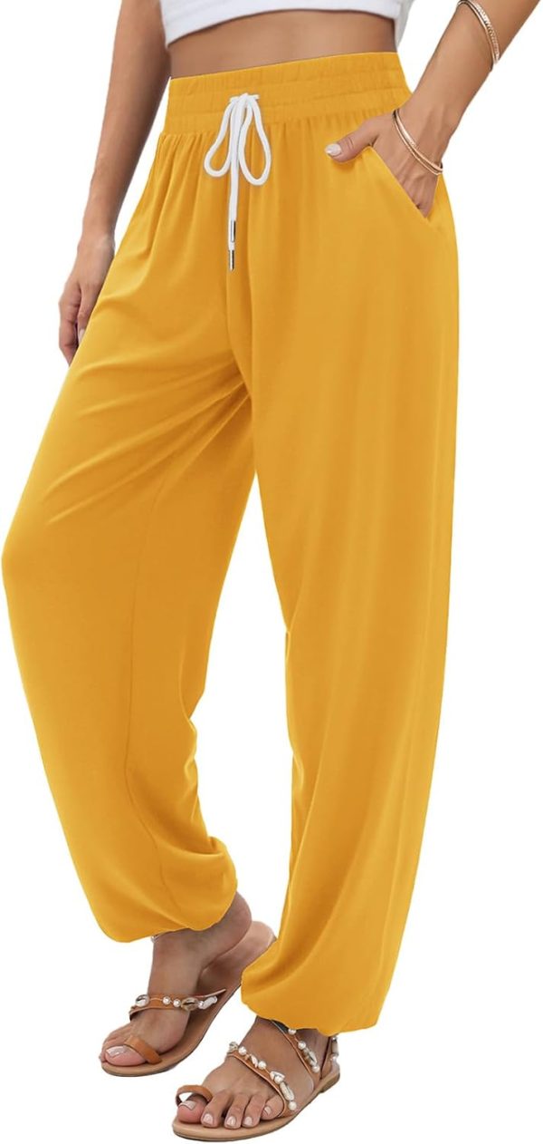 women’s joggers sweatpants, boho trousers with pockets