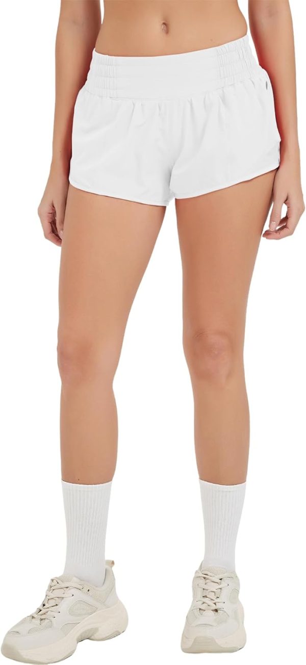 High waisted 2.5" quick-dry running shorts with pockets