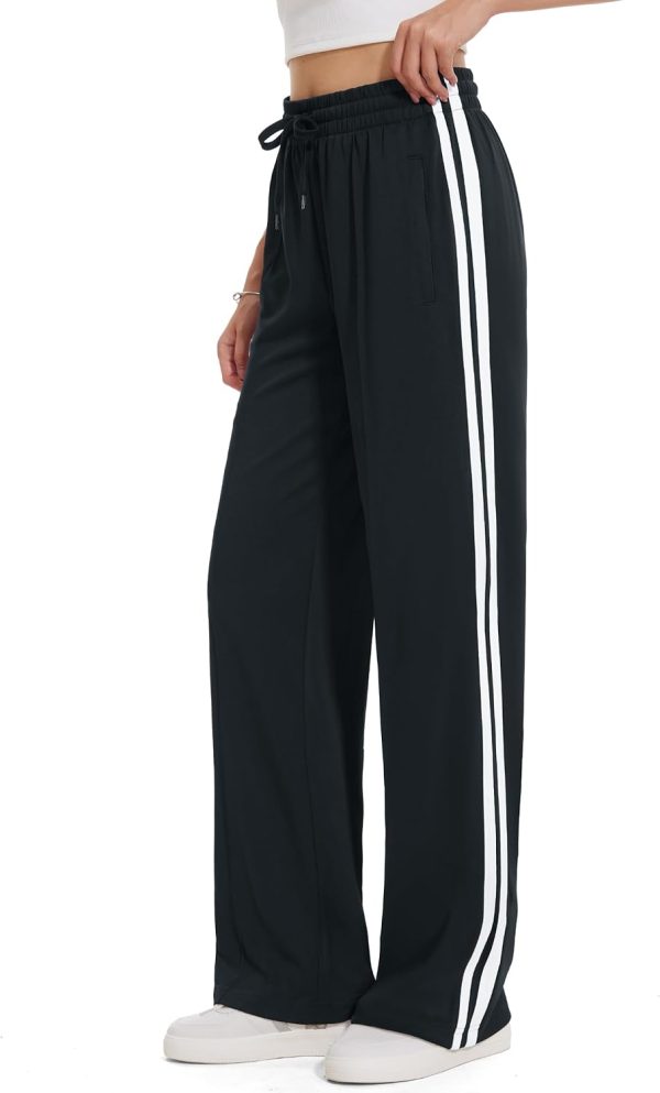 28-34" inseam loose straight leg track pants, warm-up athletic