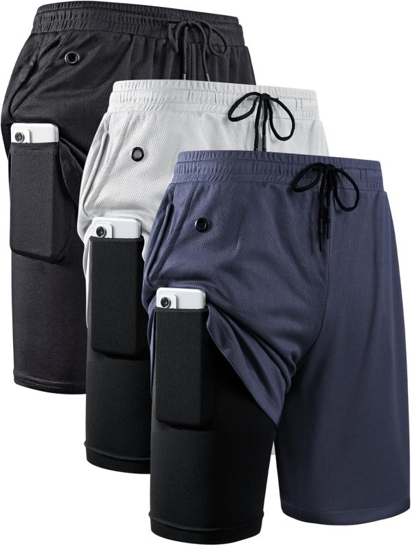 Men’s 2-in-1 Running Shorts with Side Pockets