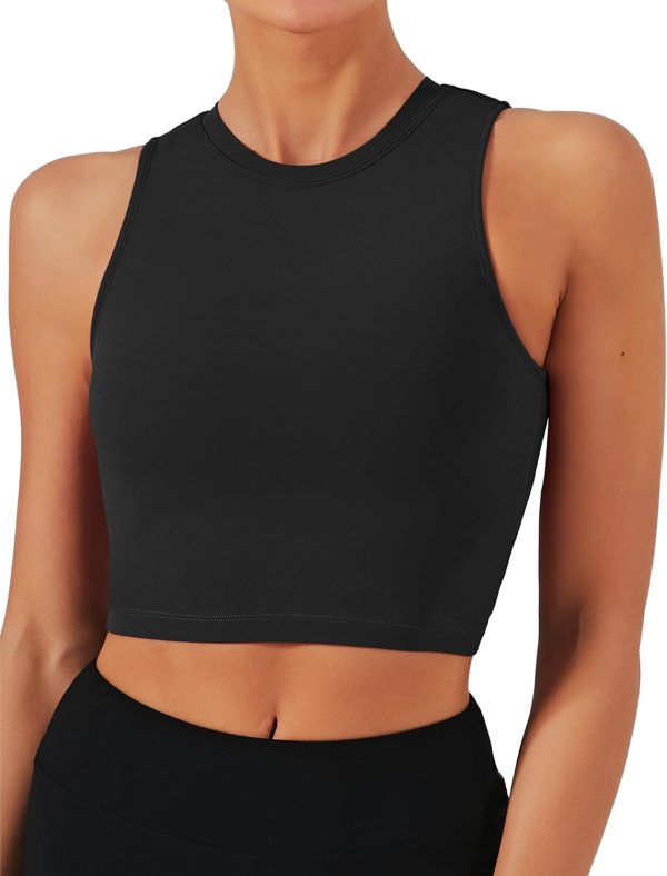 Removable padded yoga crop top sports bra