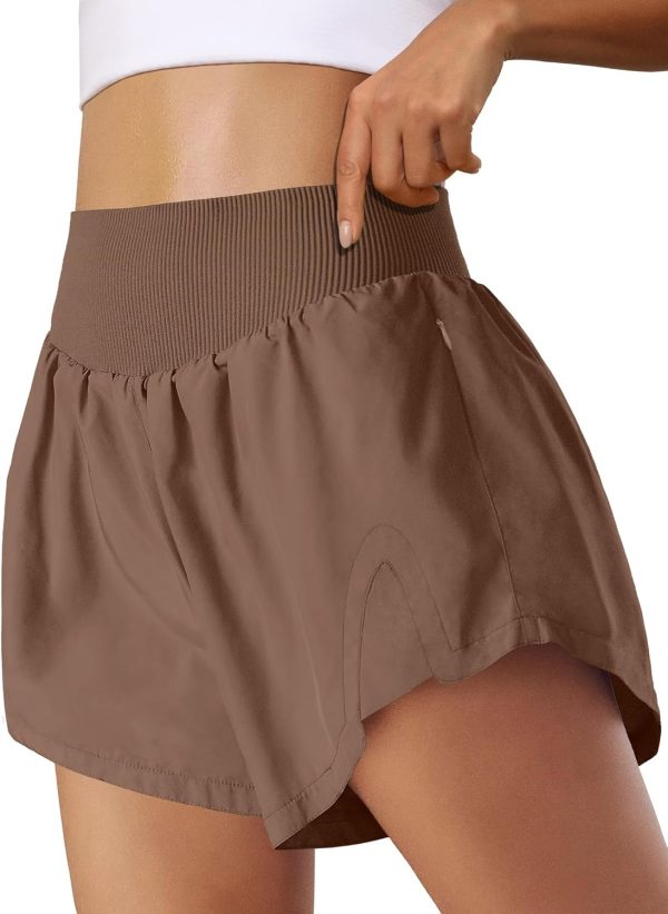 High waist workout running hiking shorts, summer  trendy