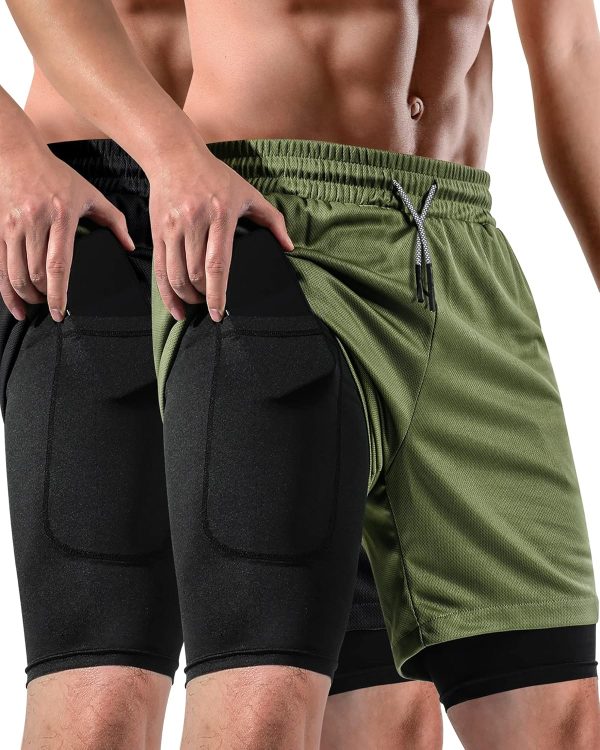 Men’s 7" 2-in-1 Running Gym Shorts with Towel Loop